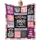 Birthday Gifts For Women Throw Blanket Best Gifts For 65 Year 65th 60  X 50 