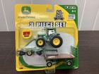 Lot Of 2 Ertl John Deere 3-piece Set Tractor   Farm Equip 60th Anniversary Nip