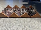 Antique Wooden Puzzle Folding Oak Box For Singer Sewing Machine Attachments Case