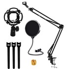 Us Desk Mount Holder 32  Microphone Scissor Arm Sets Mic Stand Suspension Boom 