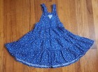 Vintage Oshkosh B gosh Floral Print Jumper Overall Girl Dress Sz 6 Usa