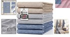 8-piece Multicolor Kitchen Towel Set - Durable  Soft Yarn Dyed Cotton Towels