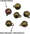 100 Pcs Vintage Bronze Mini Jingle Bells 1 2 Inch For Crafts And Jewelry