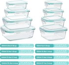 Glass Food Storage Containers 8 Pack Airtight Lids Meal Prep Tupperware  69