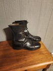 Vintage 1980s Black Leather Combat Boots - Size  12r - Us Made