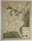 Original 1892 United States Map east   West States 2 Maps appleton antique us