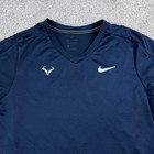 Nike Shirt Mens Medium Blue Rafa Nadal Challenger Tennis Court Performance