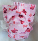 Female Dog Puppy Pet Diaper Washable Pant Sanitary Underwear Paws Bones  Xs