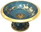 Vintage Judaica Jerusalem Israel Serving Bowl Judaism Hebrew Jewish Brass