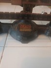 Vintage Ohaus Black Iron Balance Scale Double Beam Milk Glass  Newark Scale  Nj