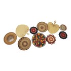 10 Boho Wicker Basket Wall Gallery Decor Hanging Coiled Rattan Pottery Vintage