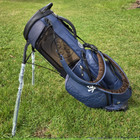 Rare G fore Vessel Leather Golf Bag W Shoulder Straps   New Carbon Fiber Stand