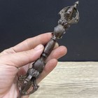 Tibetan Five Prong Vajra Dorje Brass Alloy Pendant Buddhist Ritual Handpiece
