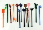 Glass Bird Cocktail Stirrers And Plastic Cocktail Stirrers 