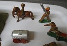 Lot Of 24 Piece  Barclay manoil Lead Toy Soldiers Trench Bag Gun Tent Dog Flag