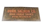 Rare Antique Dunn Salmon Co  Shoes For Women Advertising Tin Sign Hang Or Easel
