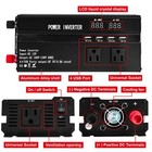 7000w Lcd Car Power Inverter Dc 12v To Ac 110v Pure Sine Wave Solar Converter