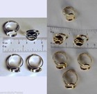 20 Ring Blanks Beveled Pad For 12mm Cabs Bezel   No Nickel  10 Silver   10 Gold