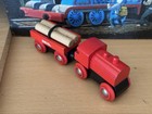 Authentic Brio Wooden Train Classic Red Engine With Red Log Cargo Car  Thomas 