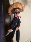 Vintage Marionette String Puppet Paper Mache Folk Art Gun Slinger Bandito Read