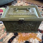 Vintage Max Klein Sewing Box Avocado Green W  Lots Of Notions