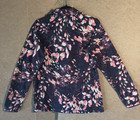 Columbia Fleece Jacket Womens Sz L Blue Pink Arctic Air Print Half Zip Nwt