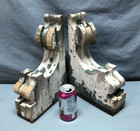 Pair Antique Wood Corbel Porch Brackets Victorian Shabby Old Vtg Chic 210-25b