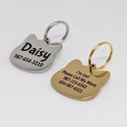 Custom Stainless Steel Double Side Engraved Personalized Cat Pet Tags Id Dog Tag