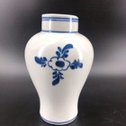 Vintage Old Chinese Blue   White Porcelain Vase Flowers Floral W  Marking 7    Tal
