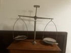 Vintage Balance Apothecary Gold Scale Wood Base With Drawer  Missing Knob  Lme