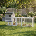 112    Wooden Chicken Coop Poultry Cage Hen Hutch Pet House Outdoor Nesting Boxrun