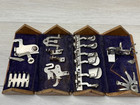 1889 Singer Sewing Machine Attachments In Folding Wooden Puzzle Box