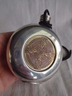 Single Tree Pewter Flask W  Brass Celtic Cross Inlay