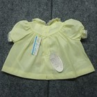 Nwt Vtg Baby Cream A-line Dress Girls 3 Months Yellow Puff Sleeve Embroidered