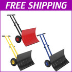 Heavy Duty Snow Shovel With Wheels Snow Pusher Rolling Snow Removal Tool 29 wide