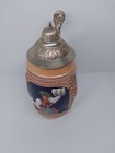 Vintage Dbgm German Village Lidded Beer Stein 5 75  Tall Western Germany Used