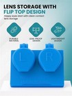 4 Pcs Flat Flip Top Contact Lens Cases Colorful Travel Solution Holders