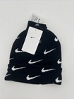 Nike Soft Stretch Folded Unisex Beanie Hat Gloves 2 Piece Kids 8 20 Black Swoosh