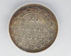 1872-h Newfoundland 20c Twenty Cents Icg Ef45 Detailed  bt517 