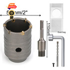 Concrete Hole Saw Kit With Sds Plus 2   50mm Set Silver