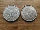 Us Morgan Silver Dollars 2 Coins Circulated Details Pre 1904 Lot S1