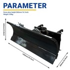 Skid Steer Snow Plow 27x39 Inches  129kg Heavy Duty Snow Removal Attachment