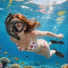 Mask Fin Snorkel Set  Travel Size Snorkeling Gear For Adults With Panoramic V   