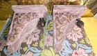 Vintage Tuscan  Village Home Style Pair Wood  Corbel Handcrafted  Shelf Brackets