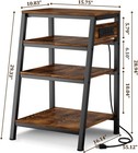 Av Media Stand Stereo Cabinet Audio Rack W  Side Power Strip Shelves 4-tier 