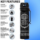 3 Police Magnum Pepper Spray 4 Ounce Flip Top Belt Clip Stream Defense Security