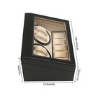 4 6 Luxury Automatic Rotation Watch Winder Leather Storage Case Display Box Gift