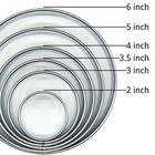 6 Pcs Round Cookie Cutter Set  2  3  3 5  4  5  6 Inch  Doczen Large Stainles   
