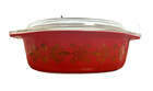 Vintage 1960 s Pyrex Golden Poinsettias Casserole Dish 2 5 Qt