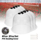 6x Humidity Dome For Plants Cloche Garden Vegetable Nursery Cover 10 2in X 8 3in